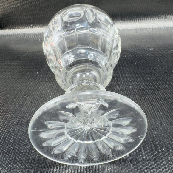 Antique EAPG Duncan Miller Clear Glass Plaza Water Goblets Clear Glasses Set 2 - Picture 9 of 11